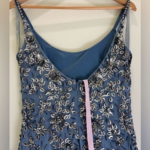 Mac Duggal Sparkling Blue Maxi Gown - Picture 5 of 13